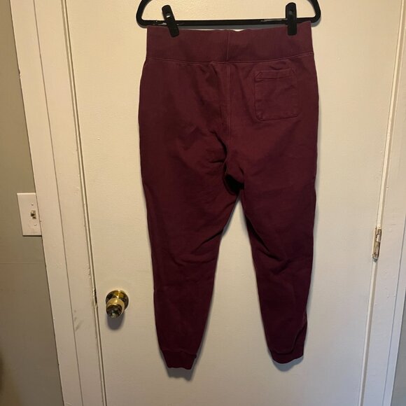 Champion Reverse Weave Jogger Sweatpants Maroon – Men's Large - Picture 4 of 4
